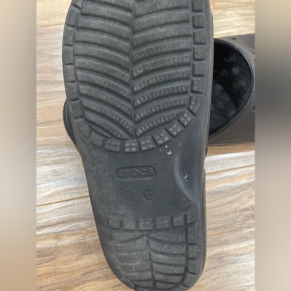 Crocs Unisex Classic Slide Sandals, Black Size 10M/12W - Picture 4 of 4